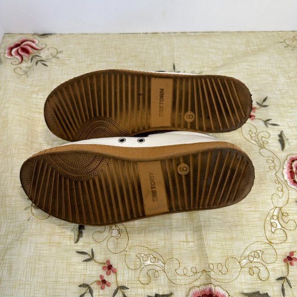 Tretorn Nylite White and Blue, Blue Canvas Tennis Shoe size 8M - Picture 5 of 6